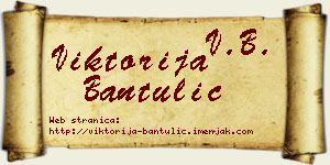 Viktorija Bantulić vizit kartica